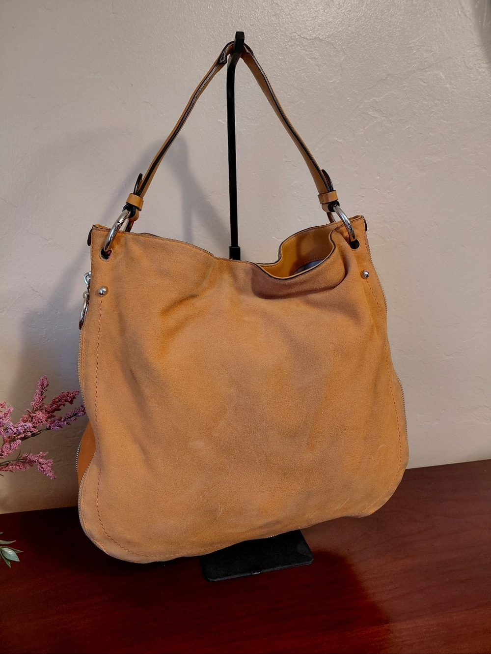 Rebecca Minkoff Suede & Leather Hobo Tote - Rehab - Picture 5 of 13